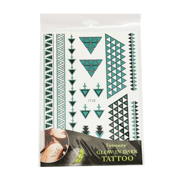 Valaisevat väliaikaiset väärennetyt tatuoinnit väärennetty tatuointi vihreä