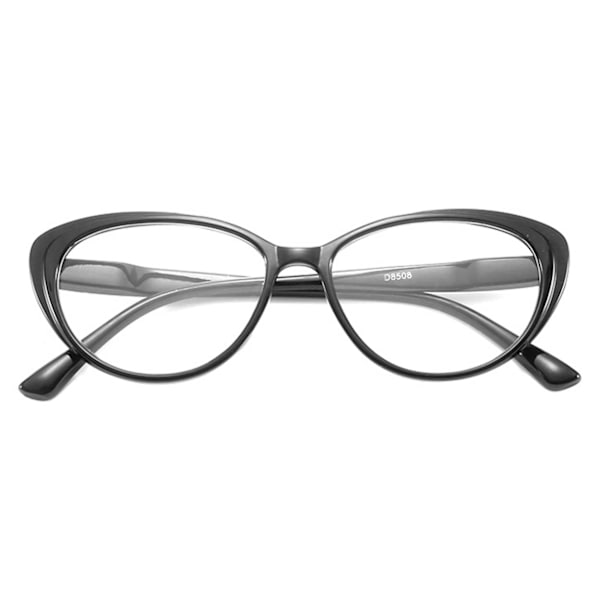 Pegede Sort Cat Eye Reading Glasses Strength 3.0 Briller sort