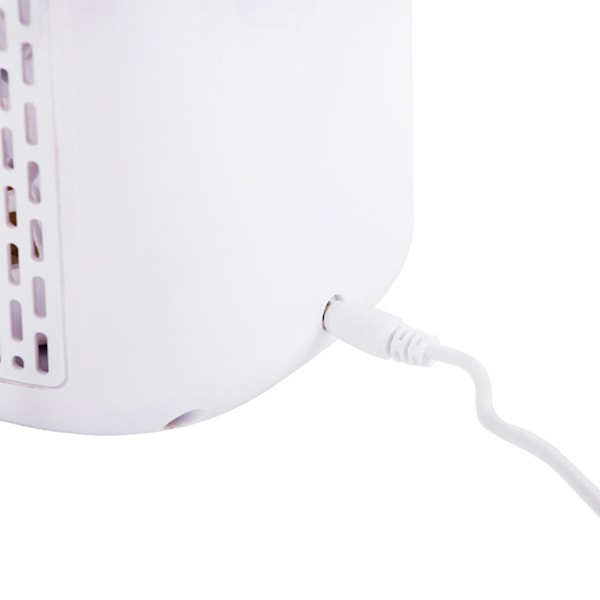 Bladeløs bordventilator med luftfugter USB RGB hvid