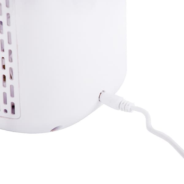 Bladløs bordvifte med luftfukter USB RGB hvit