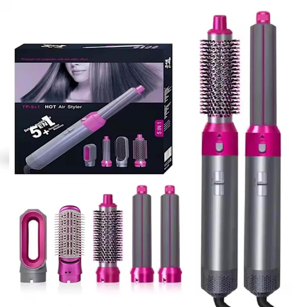 5-in-1 Multistyler-hiustenkuivain, silitysrauta ja kiharrin harmaa