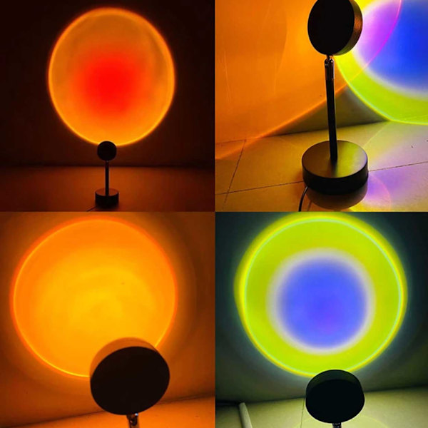 Sunset Lamp - stemningsbelysning med fjernkontroll svart