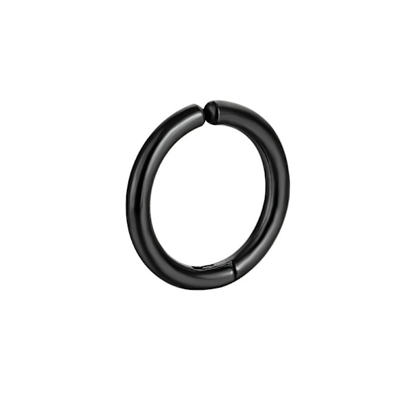 Fake Piercing Ørering Uden Hul Tyk Ring Sort 14mm sort