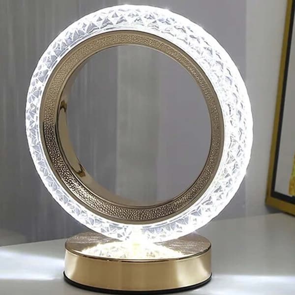 Trådløs bordlampe Crystal Touch LED RGB gull