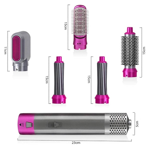 5-in-1 Multistyler-hiustenkuivain, silitysrauta ja kiharrin harmaa
