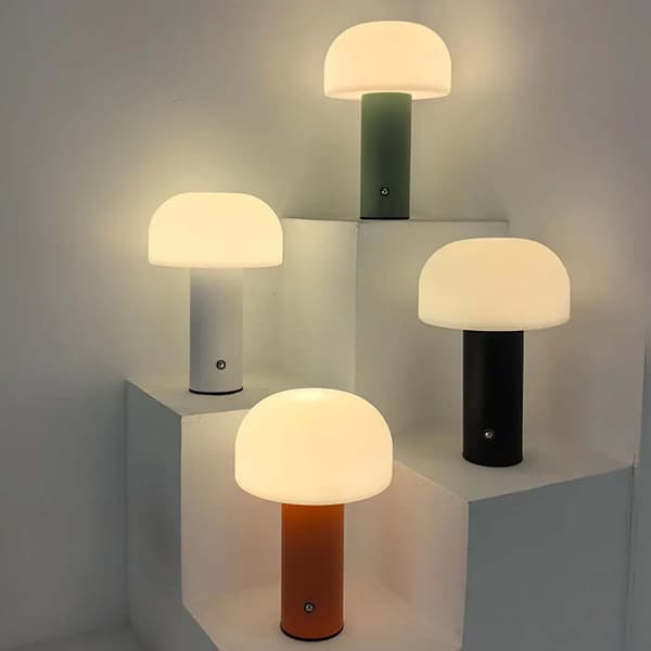 Retro Pöytälamppu Sieni | Langaton Lataus LED Lamppu Vihreä
