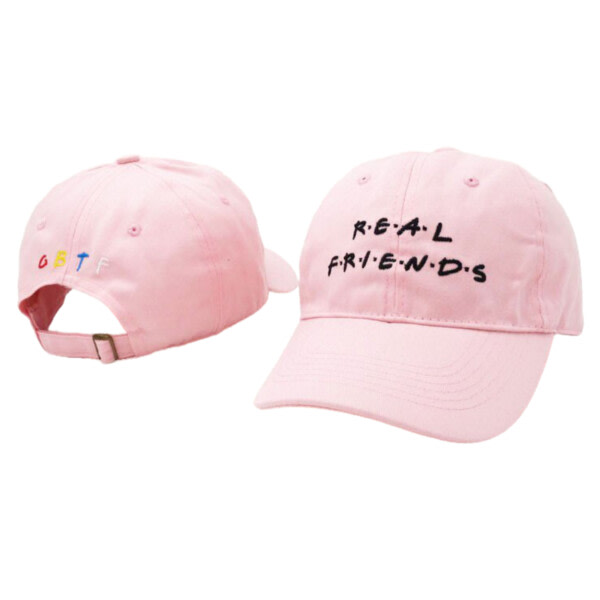 Ceps strappback isä hattu todelliset ystävät vaaleanpunaiset musta