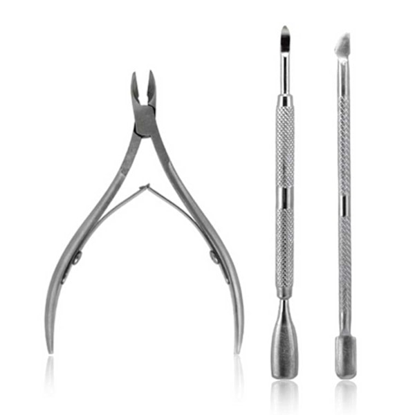 Cuttle Band Shit - Cuticle Scissors and Cuticle Pusher sølv