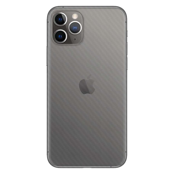 iPhone 11 Pro Max Carbon Fiber Vinyl Skin Decal Beskyttelsesfilm Tilbage gennemsigtig