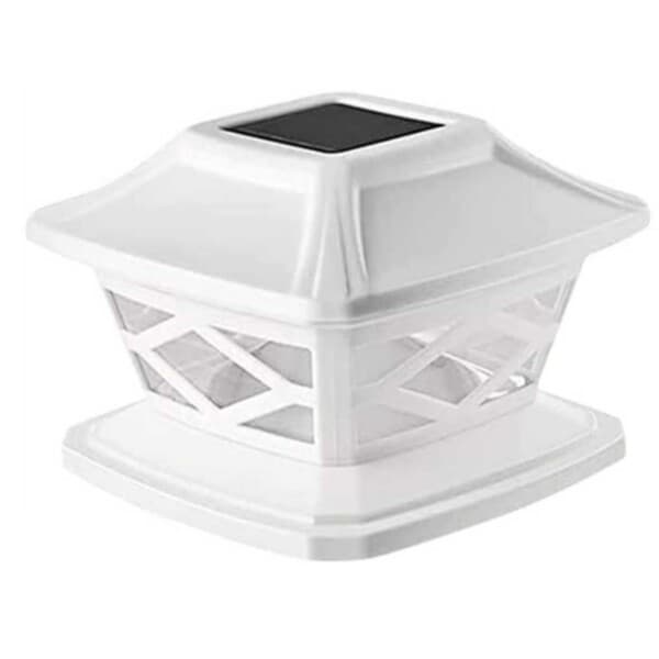 4-Pak Solar Lampe til Væg og Søjle - LED Havelampe Sort sort