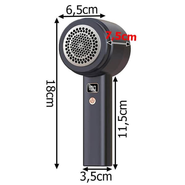 Kraftig oppladbar kvisefjerner | Klesbørste for klær og møbler grå
