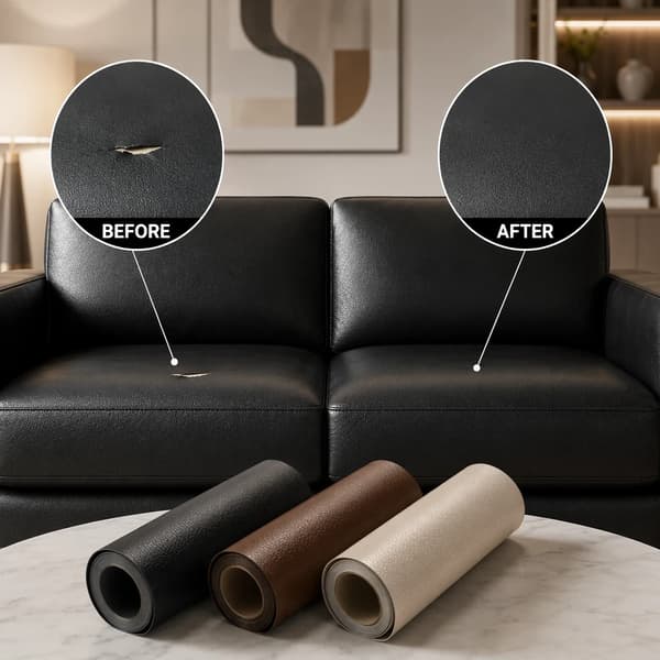 Självhäftande Lagningsläder 30 × 200 cm – Beige Konstläder för Soffa & Bilsäte Beige
