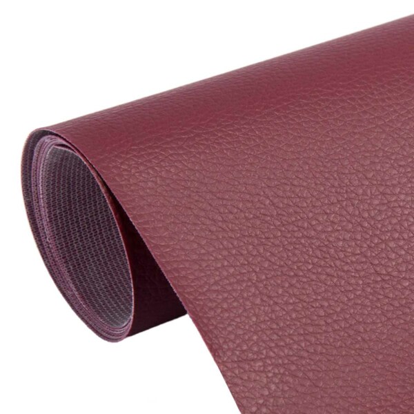 Itseliimautuva Leather Fix Decor Viininpunainen 50*137cm punainen