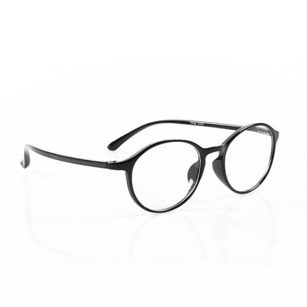 Sort oval læseglasstyrke 3,0 briller sort