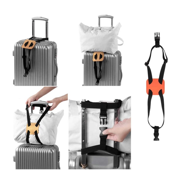 Bearing Holder Bagage Band - Fastgør bag Håndbagage på kuffert sort