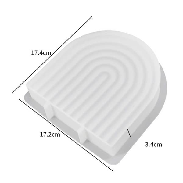 Lysform stearinlys U-formbue 15cm hvit