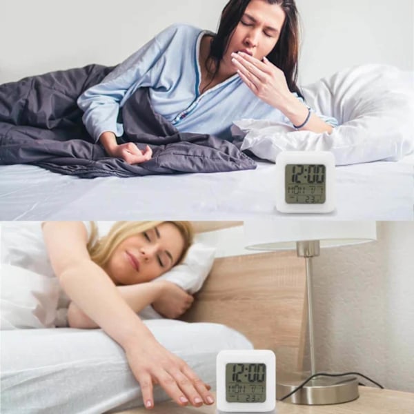 Väckarklocka RGB LED Nattlampa Alarmklocka flerfärgad