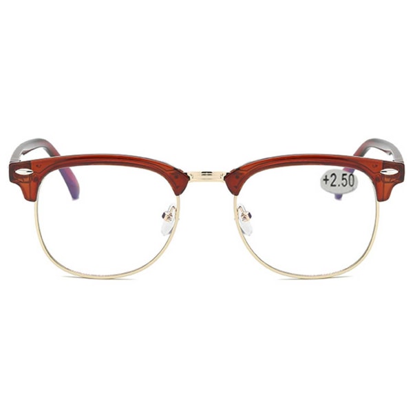 Brown ClubMaster læser briller med styrke - 1 brun