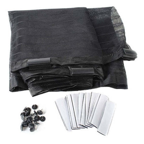 Myggenet til dør med velcro og magnetlås 210x100cm Sort sort