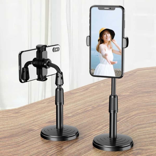 Tiktok Live Stream Mobile Stand - Holder/Stand for Mobile svart