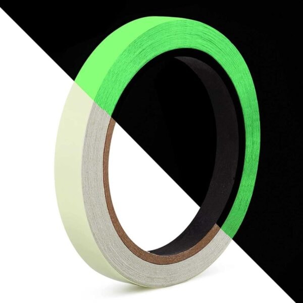 Selvlysende tape 2 cm bred 3 m lang grøn grøn