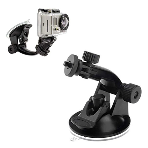 Kamerafäste Sugpropp - Bilfäste med Sugkopp för Kamera Gopro svart