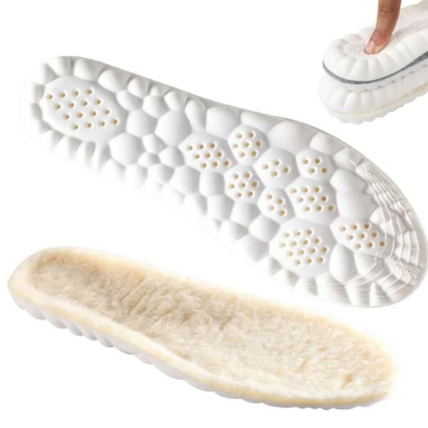 Furry Warm Insole Boost Material - EUR 45-46 hvit