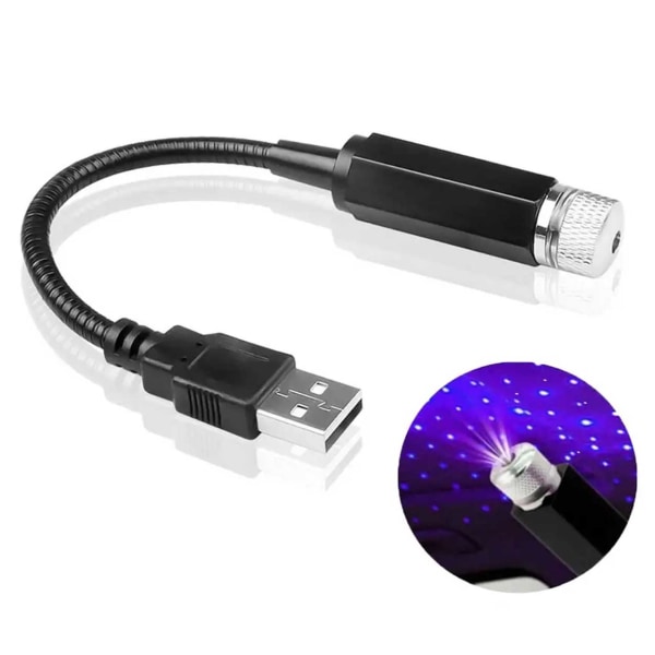 Galaxy Projektor LED Discolampa för Bilen USB lila