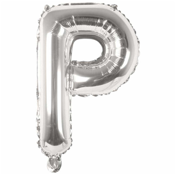 Brev ballong sølv 80 cm stor P