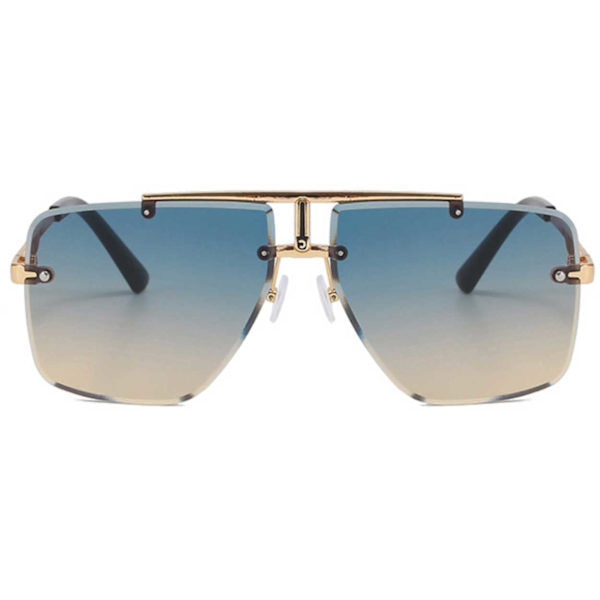 Moderne eksklusive Pilot Aviator Solbriller Guldfarvet glas guld