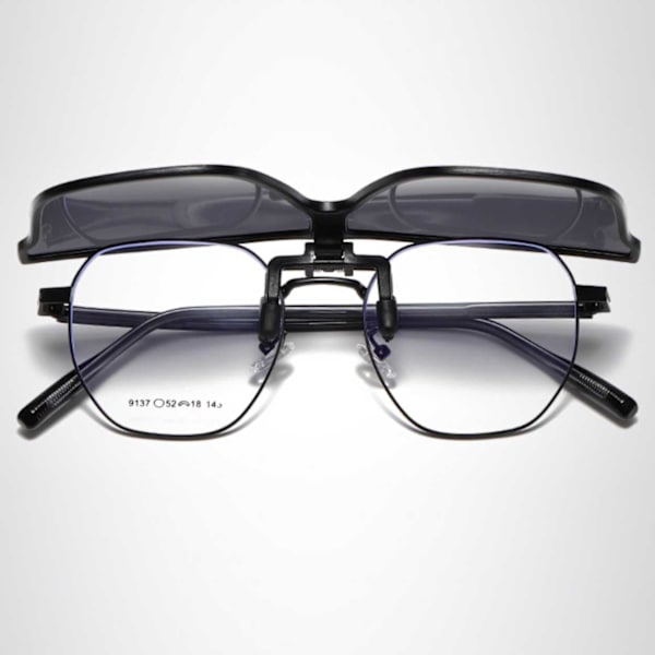 Sport Clip On aurinkolasit Flip Up Black musta