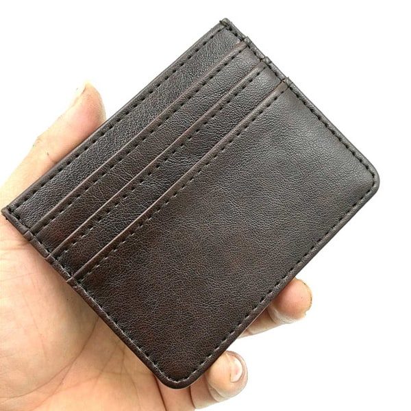 Korthållare Plånbok Kreditkortshållare Brun brun