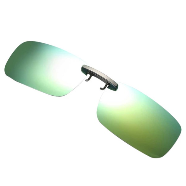 Clip-on solbriller Metal Green Mirror Glass 37x59mm grønn