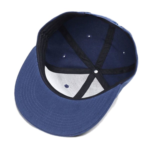 Dark Blue Cap Snapback med Buckle blå one size