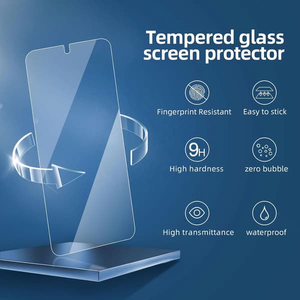 Galaxy S24 Skjermbeskyttelse Herdet glass 2.5D HD Transparent