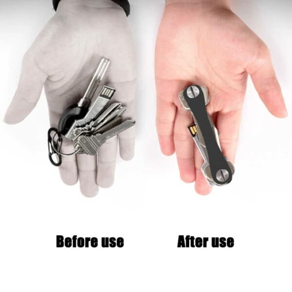 Key Organizer Key Holder Key Ring Black svart