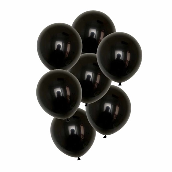 100-pack Black Balloons 26cm Latex Party Fødselsdag sort