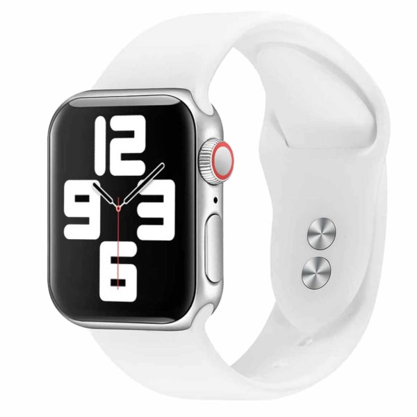 Apple Watch 42/44/45/49 1-8/SE/Ultra Silikonarmband Silikon Vit vit