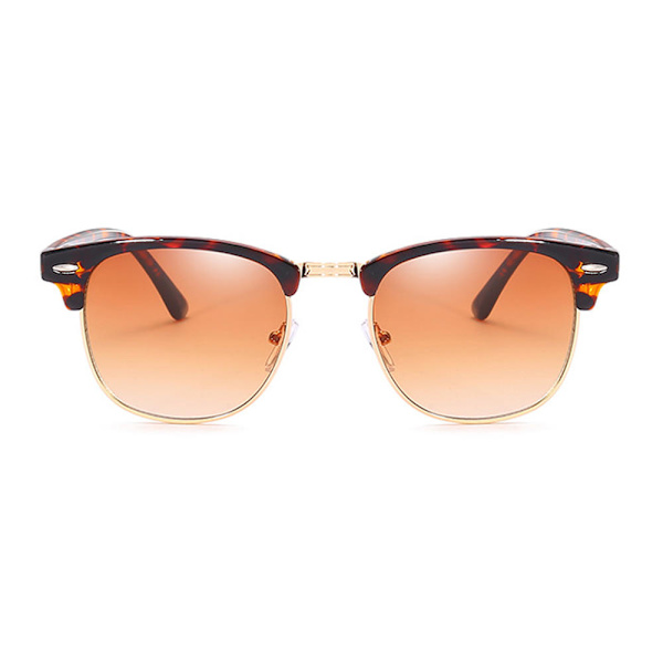 Leopard solbriller klubmaster let glas brun