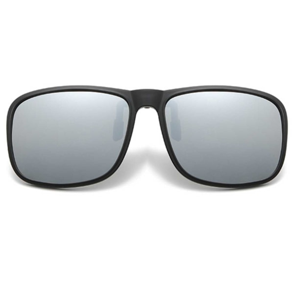 Flip Up aurinkolasit Clip-On hopea peililinssi hopea