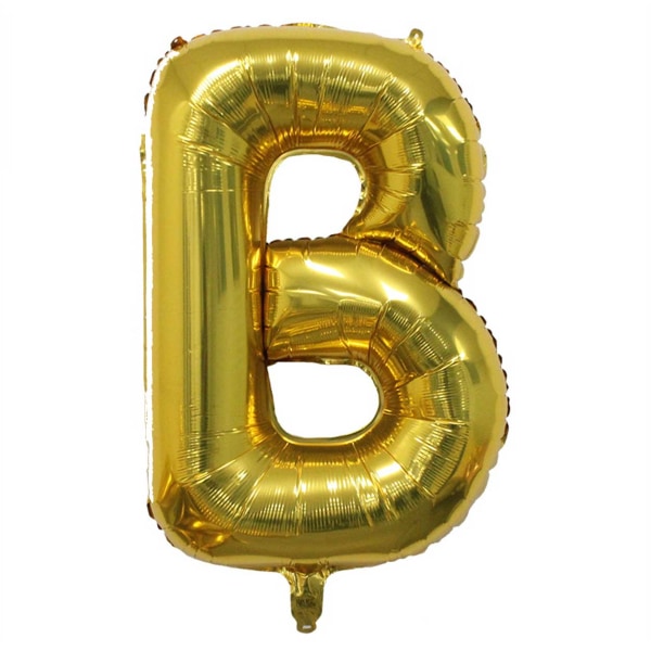 Brevballon guld 80cm store bogstaver: b B