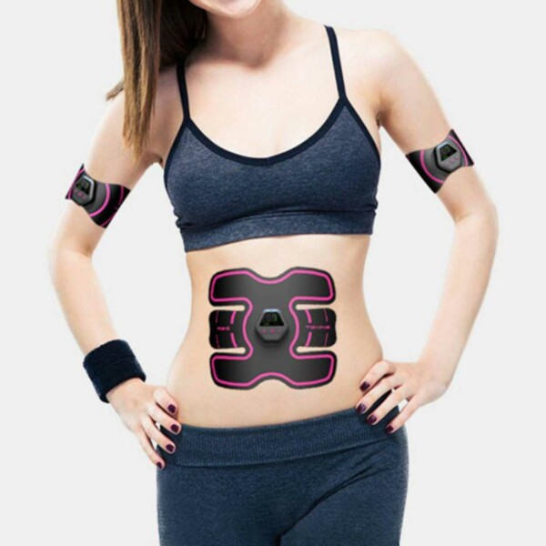 3-pack EMS-trener for mage og sterkere kroppseffektiv hjemmetrening rosa
