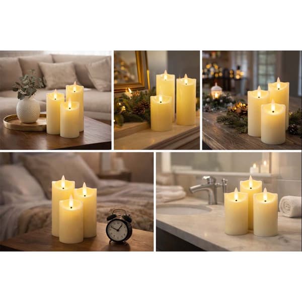 12-Pack Batteridrivna LED-Ljus med Flammande Låga 7cm