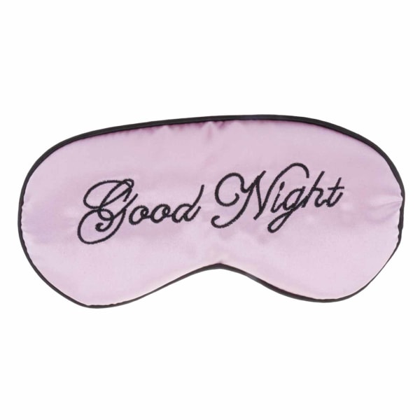 Blød pink søvn orm øje maske i silke fly rejse godnat pink one size