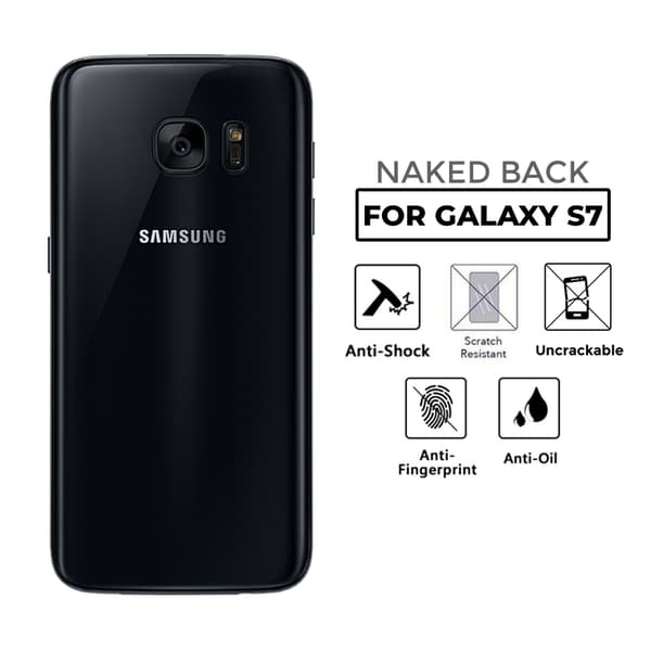 Samsung Galaxy S7 Gennemsigtig HUD Beskyttende plast tilbage gennemsigtig