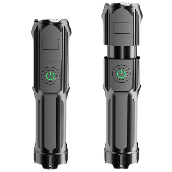 Ladattava LED -taskulamppu xpe zoom musta