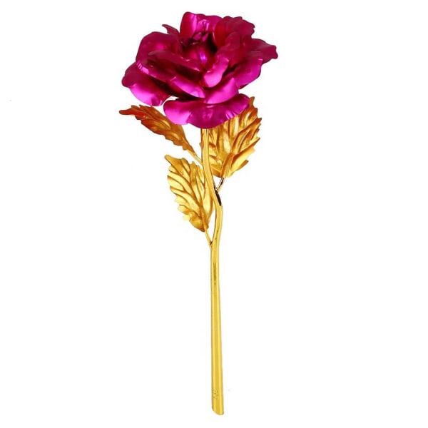 Vaaleanpunainen 24 karaatin kultainen ruusu 24k lahjapakkauksessa kulta