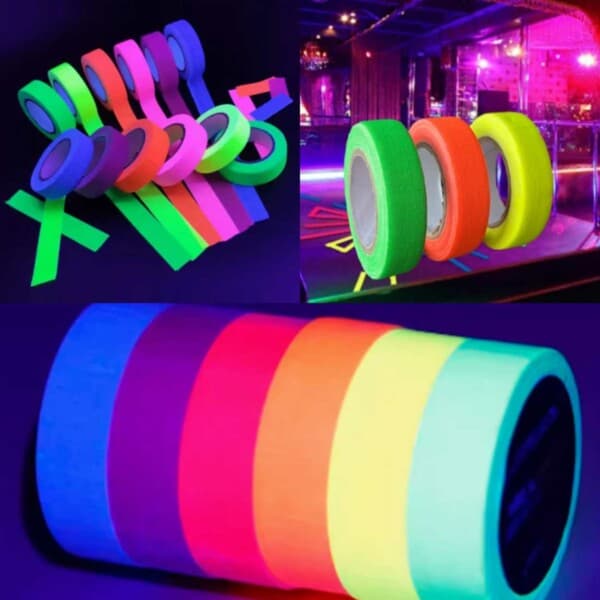 Lysende UV Tape Neon 5m Lilla lilla