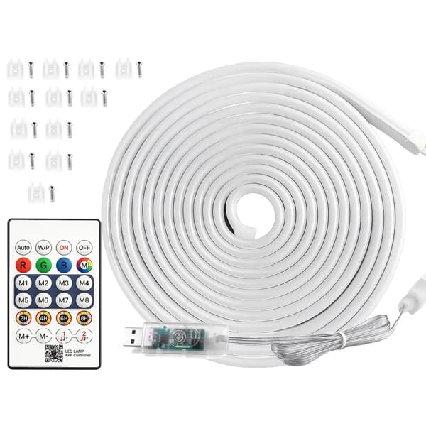 Neon LED Strip RGB 10m Bluetooth App Vattentät Flexibel
