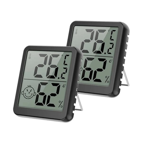 Digitaalinen lämpömittari Kosteusmittari Mini Weather Station Musta